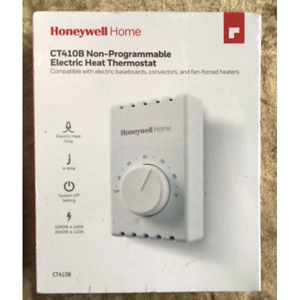 Honeywell CT410B Non-Programmable Thermostat Electric Heat Only 5280W