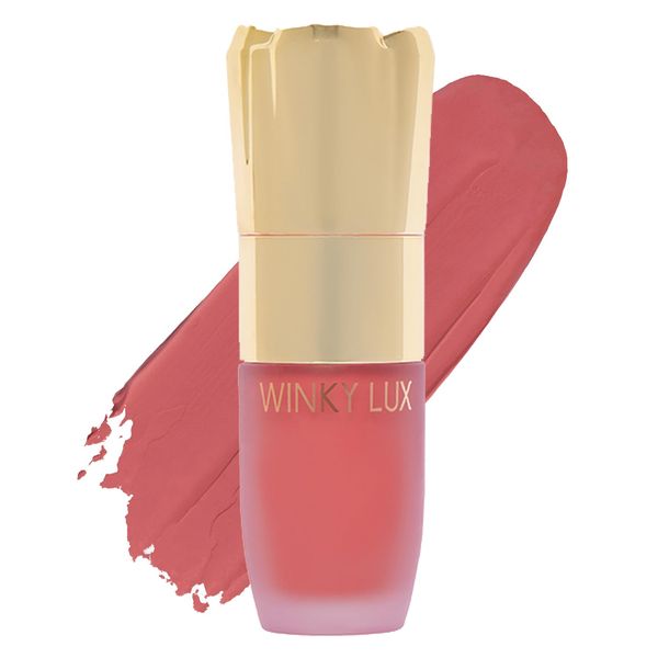 Winky Lux Cheeky Rose Liquid Blush, Gel Cream Blush Wand, Blendable & Buildable Pigment, Long Lasting Weightless Velvet Finish, Neutral Rose Blush, Queen