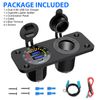 12V-24V Dual USB Car Fast Charger Cigarette Lighter Socket Adapter LED Voltmeter