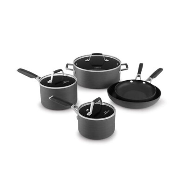 Select by Calphalon Aquashield Cookware Set - 8 Pieces - Hard-Anodized Nonstick