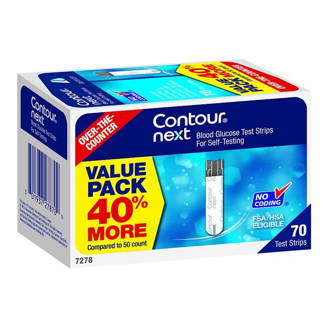 CONTOUR NEXT Blood Glucose Test Strips, 70 Count