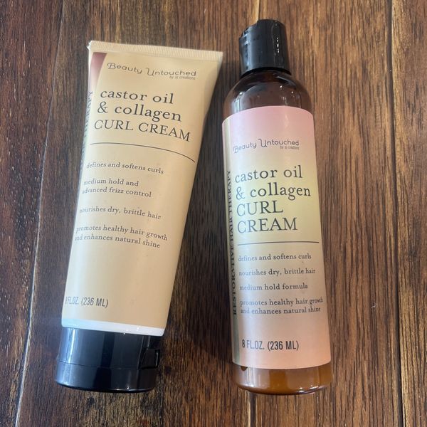 Beauty Untouched Castor Oil & Collagen Curl Cream--1 bottle and  Tube