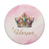 Personalized Girl's Custom First Name Harper With Crown PopSockets Swappable PopGrip