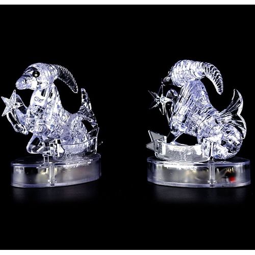 Graces Dawn® Crystal Twelve Constellations Deluxe 3D Puzzle Colorful Crystal Decoration (Capricorn)