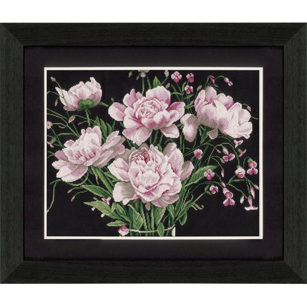 Lanarte Counted Cross Stitch Kit: Pink Roses (Aida,W), NA, 46 x 37cm