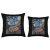 Pinball Arcade Game Machine Starry Night Painting Throw Pillow
