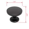 Utopia Alley Emme Cabinet Ring Pull Knob - Decorative Cabinet Drop Pull Knobs for Cabinets and Drawers - Finished Matt Black - Metal Drawer Pull Knobs 1.14" (25)