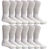 Yacht&Smith Diabetic Socks for Men, Superior Comfort, Loose Fit, Neuropathy Edema (12 Pairs White)