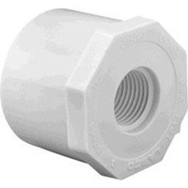 2" Spigot x 1" FNPT PVC Reducing Bushing Sched 40