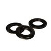 Liedeco Plastic Eyelets. Standard diameter 33 mm Black Pack of 10)