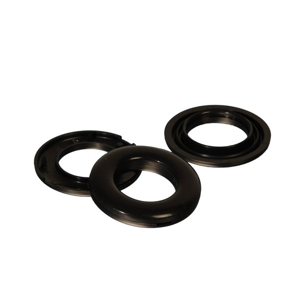 Liedeco Plastic Eyelets. Standard diameter 33 mm Black Pack of 10)