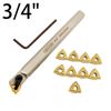 3/4" Lathe Internal Boring Bar Tool Holder MWLNR08 with Carbide Turning Insert