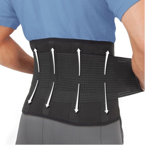 Clever Yellow Premium Back Support Belt, Back Brace, Lumbar Support Belt, Lower Back Support for Men and Women, Back Braces for Lower Back Pain, Sciatica Pain Relief Products (L)