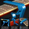 Quick Change Capo for 6-String Acoustic & Electric Guitars, Classical Guitar & Ukulele - Blue