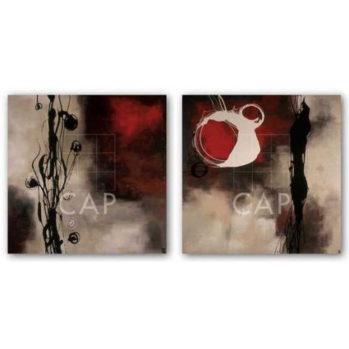 Resonance in Red and Musical Ideas Set by Laurie Maitland 11""x11"" Art Print Poster