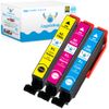 Angelshop IC80L (C/M/Y), 3-Piece Set, Compatible Ink Cartridge for Epson Corn Printer Inks, Remaining Remaining Indicator Function, IC Chip Included