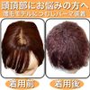 Luce brillare Partial Wig, Men's, Women's, Curly, Wavy Wig, Men's, Women's, Hairpiece, Whorl, Top of Head, Human Hair Domestic Manufacturer, Perm on Whorls, Dark Brown
