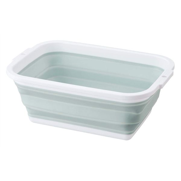 Mitsuhiro 252886 Washtub Green (Full Water Capacity) Approx. 2.2 gal (8.5 L) Compact Wash Tub