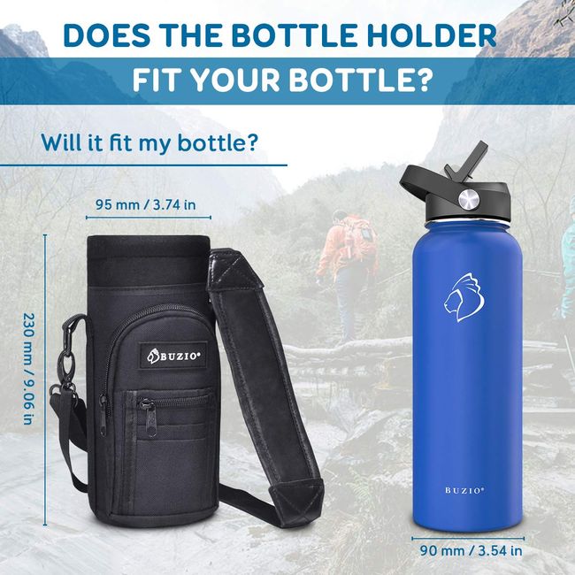 Water Bottle Holder with Padded Shoulder Strap