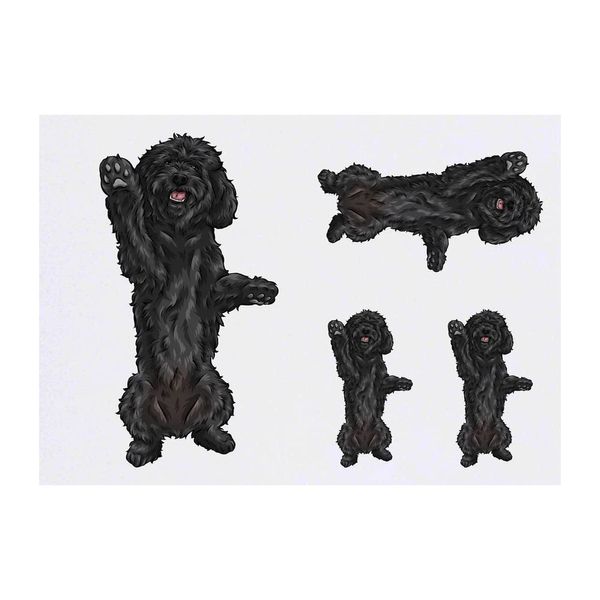 4 x 'Black Cockapoo' Temporary Tattoos (TO00045711)