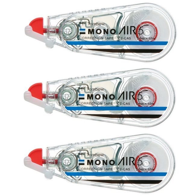 Tombow KPB-325 Mono Air Correction Tape 0.2 inch (5 mm), 3 Pieces