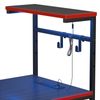 44 inch Gaming Desk with LED Lights & Power Outlets Computer Office Desk Black 