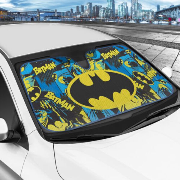 Classic Batman Foldable Front Car Window Sunshade Auto Visor Windshield Block UV