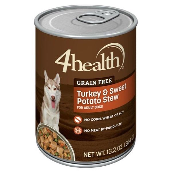 4health Grain Free Adult Turkey & Sweet Potato Stew Wet Dog Food,1 Can 13.2 oz.