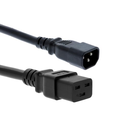 CablesAndKits Heavy Duty AC C19 to C14 Power Cord, 15A/250V, 14 AWG, C14 to C19 Power Cord, (IEC-60320-C14 to IEC-60320-C19) 10 ft-Lifetime Wty