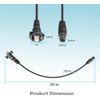 for Panoptix Marine Network Adapter Cable Black Small to Large RJ-45 Connector