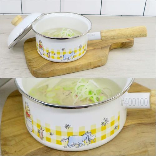 Fuji Enamel DYP-14S Winnie the Pooh 14 cm Single Handle Pot