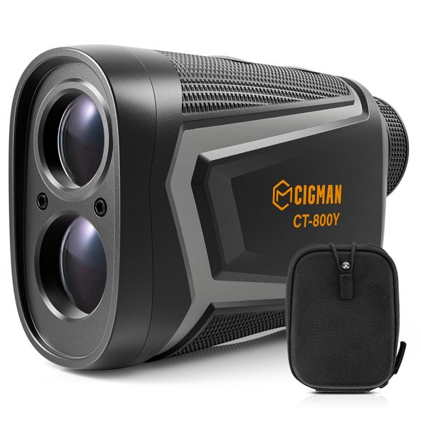 CIGMAN Laser Golf Entfernungsmesser, 800 Yards Golf Rangefinder mit Slope-USB Wiederaufladbar, Fünf Messmodi, Verfügbar für Wettbewerbe, Mitgelieferte Magnetische Montageband