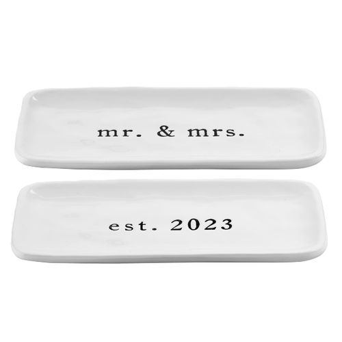 Mud Pie Mr Mrs Everything Dish; 4" x 9"