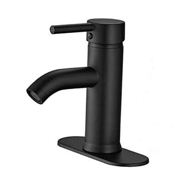 Bathroom Sink Faucet Single Hole matte black bathroom faucet Vanity Short Black