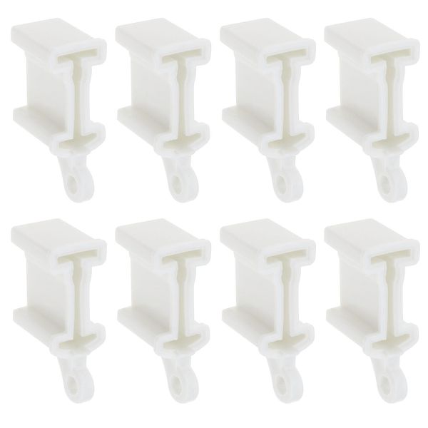LT Easiyl 8PCS White Curtain Rail End Stops & Caps for Bendable Curved Track