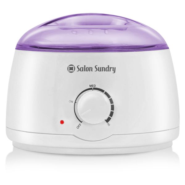 Salon Sundry Portable Electric Hot Wax Warmer Machine for Hair Removal - Purple Lid