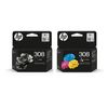 HP 308 Black & Colour Original Ink Cartridges