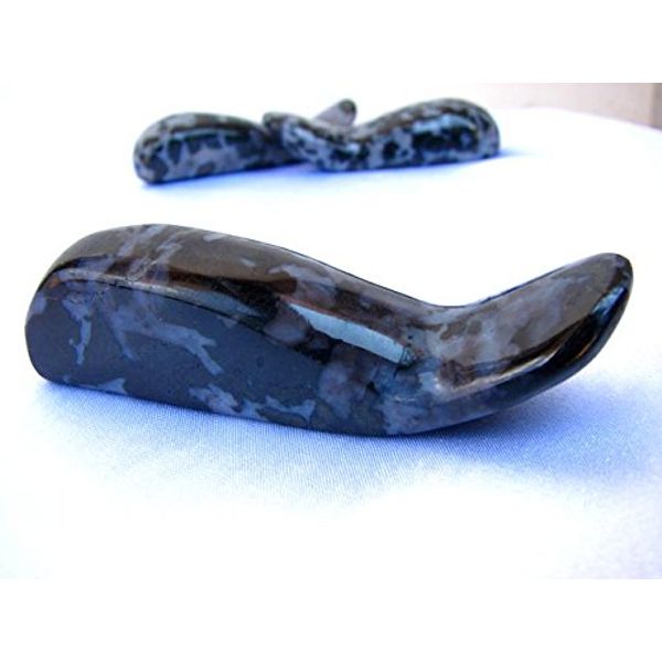 Madagascar Minerals Handheld Indigo Gabbro Stone Massage Tool