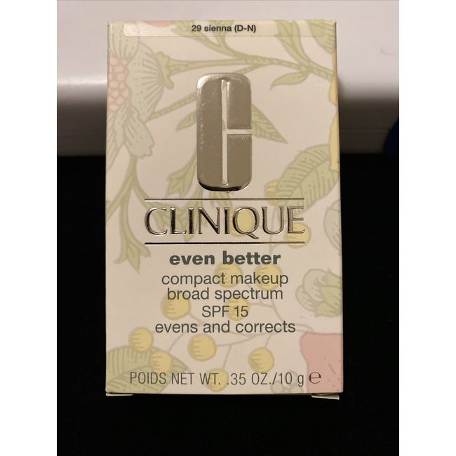 RARE Clinique Even Better Compact Makeup Evens Corrects .35oz 10g 29 Sienna D-N