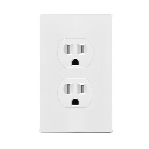 ENERLITES Duplex Receptacle, Matching Screwless Wall Plate Included, Residential Grade Duplex Outlet, Tamper-Resistant, Child-Safe, Grounding, 15A 125V, UL Listed, T-61581-TR-WSI, White