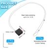 PATIKIL 3.3 Ft Retractable Remote Control Tether, 2 Pcs Square Security Cable Lanyard Lock with Adjustable Clasp Adhesive for TV Remote Control Controller, Black(Lock Buckles)