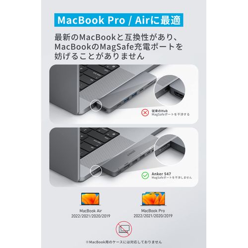 Anker 547 USB-C Hub (7-in-2, for MacBook) Thunderbolt 4 100W USB PD Support, 4K HDMI Port, MicroSD & SD Card Slot, 5Gbps USB-C Port, USB-A Port, Fast Data Transfer