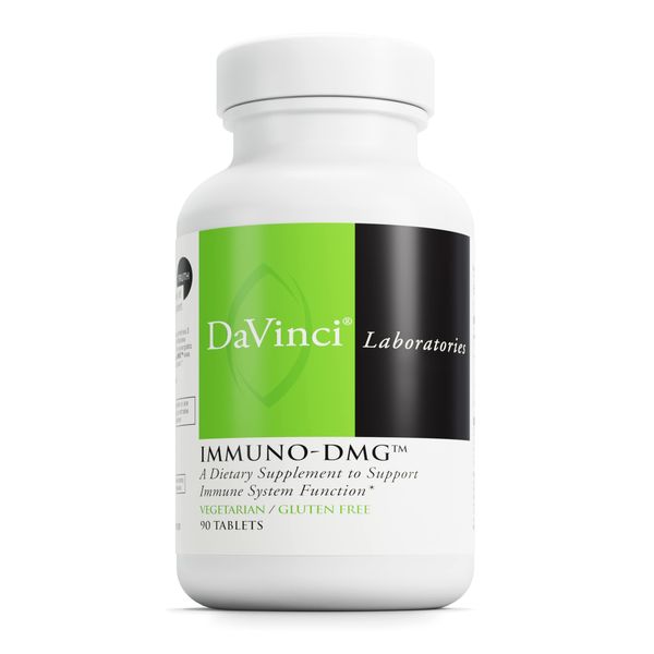 DAVINCI Labs Immuno-DMG - Dietary Supplement to Balance and Support Immune System Functions* - with DMG, Maitake Powder, Larch Tree and Beta Glucan - Gluten-Free - 90 Vegetarian Tablets