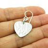 Love Heart 925 Hammered Sterling Silver Earrings