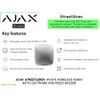 AJAX STREETSIREN WHITE WIRELESS SIREN WITH LED FRAME AND PIEZO BUZZER