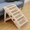 Pet Stairs Foldable Dog Ladder for High Bed w/ Support Frame 4 Non-slip Steps