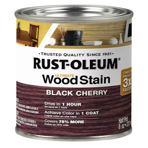 Rust-Oleum Ultimate Wood Stain Black Cherry 8 fl oz  1/2 Pint