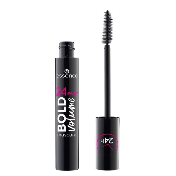 essence 24ever BOLD volume mascara, Schwarz, langanhaltend, volumengebend, mit Vitaminen, intensiv, vegan, ohne Mikroplastikpartikel, Nanopartikel frei, ohne Parfüm, 1er Pack (12ml)