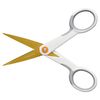 Fiskars Micro-Tip Scissors, SoftGrip Precision Cutting Shears, Titanium Blades, 5"