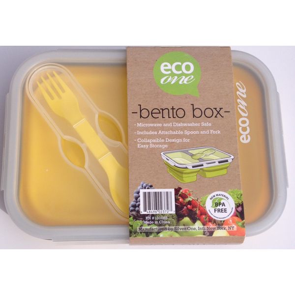 Eco One Collapsible Silicone Bento Box (Colors May Vary)